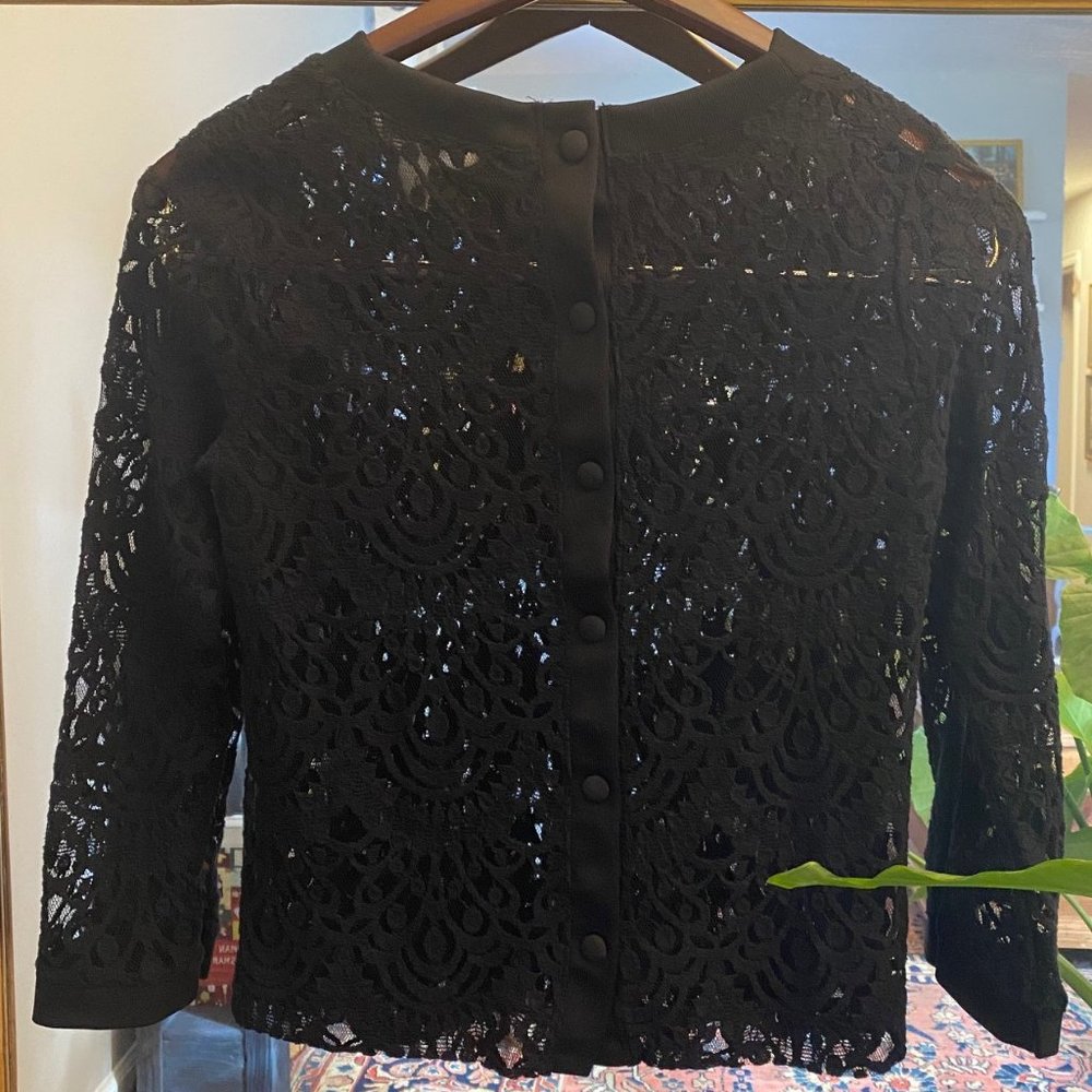 Banana Republic Black Lace Top | Size XS